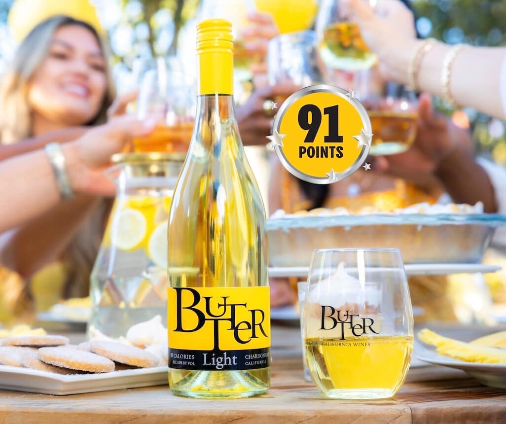 Awarding winning Butter Light wine being enjoyed with friends