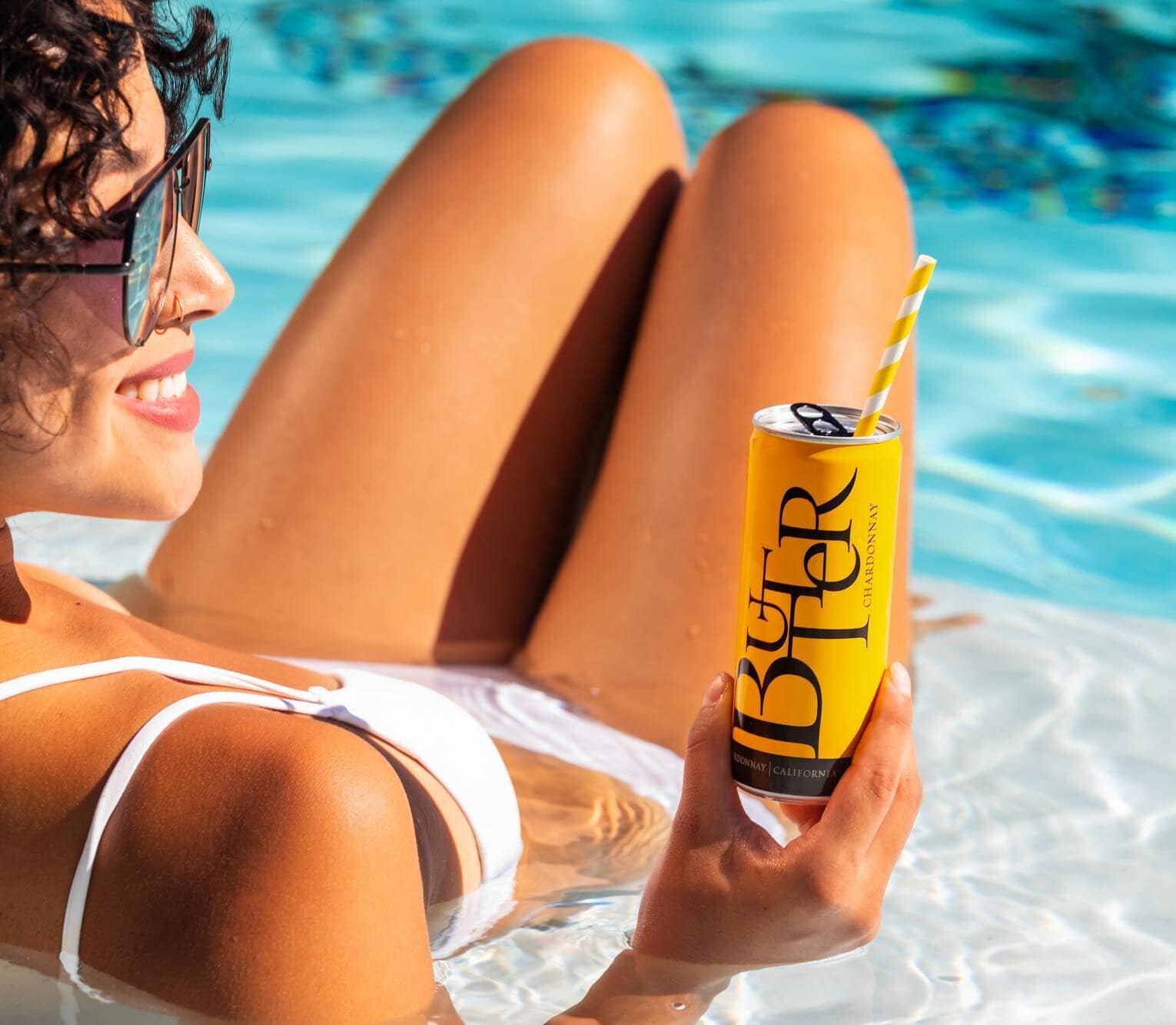 Butter Cans enjoyed by the pool