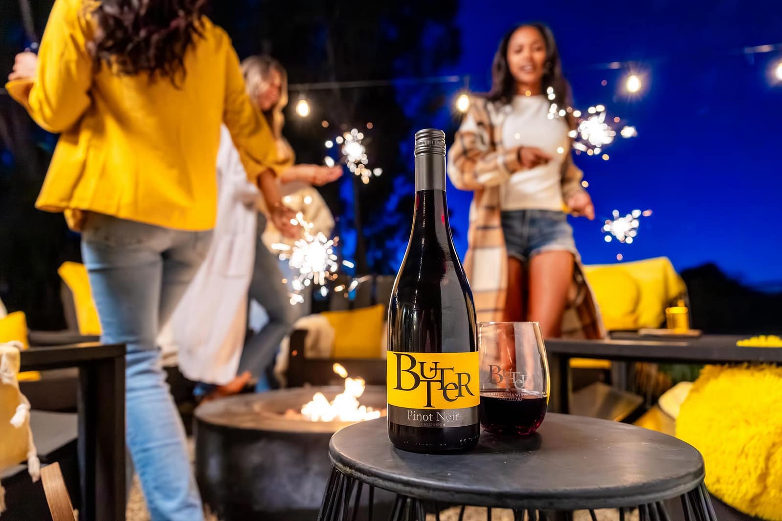 Butter Pinot Noir by the fire
