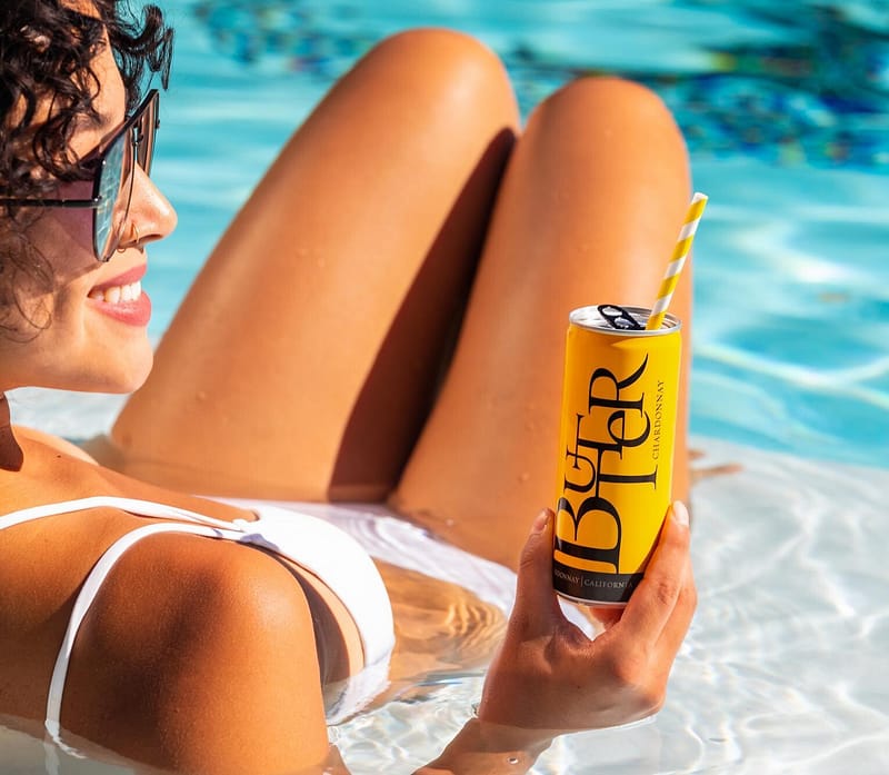 Butter Cans enjoyed by the pool